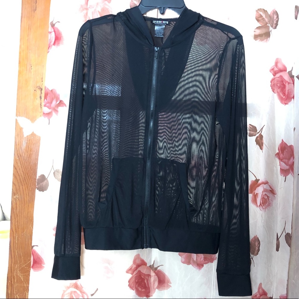 Fashion Nova See Thru Zip Up
